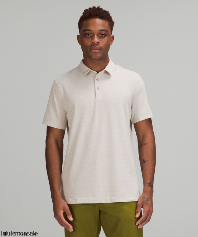 Lululemon Verkauf DELULU751 | Lululemon Deutschland Meliertes Rohleinen Evolution Kurzarm Poloshirt Pique Stoff